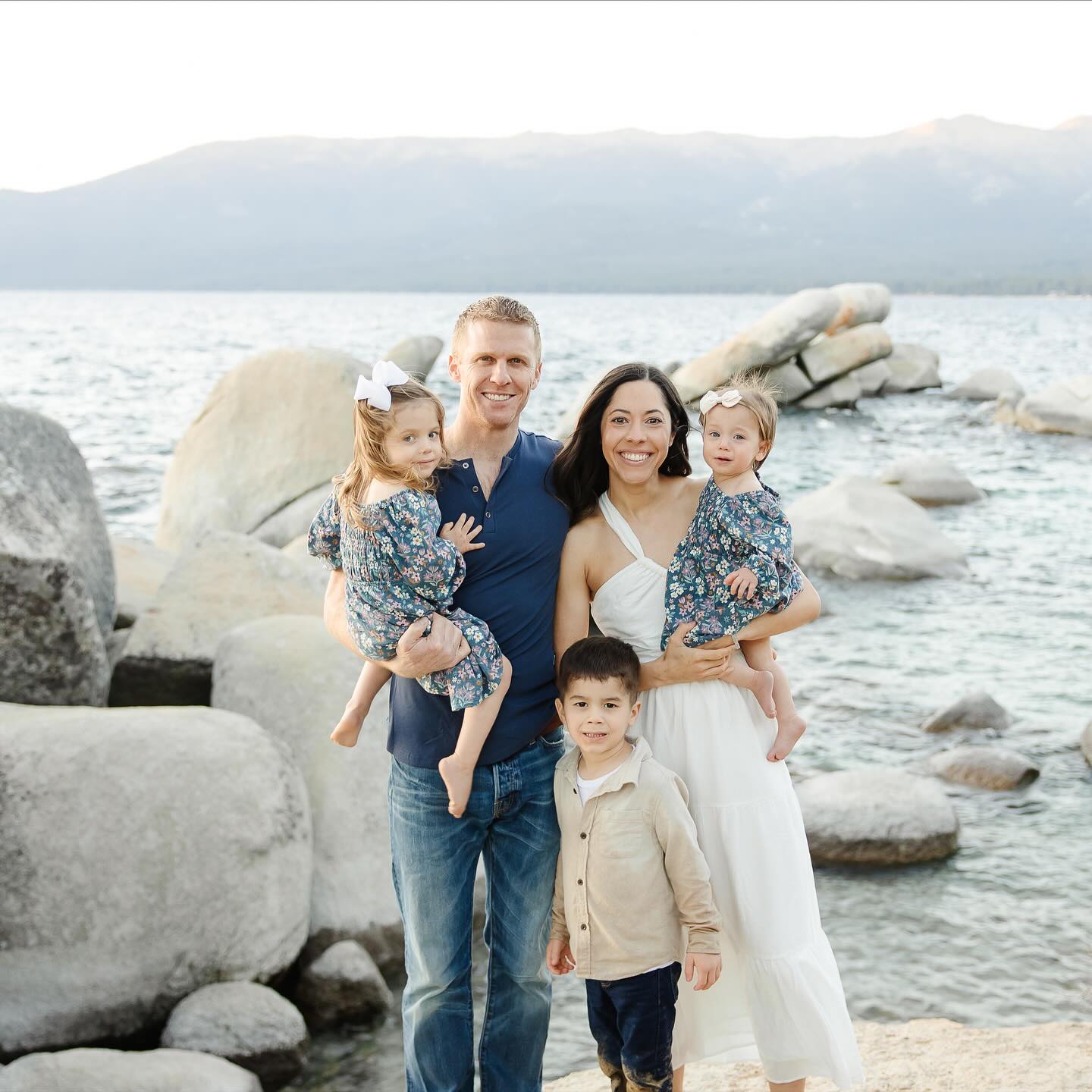 Dr. Andrew Korcek with his family at Lake Tahoe
