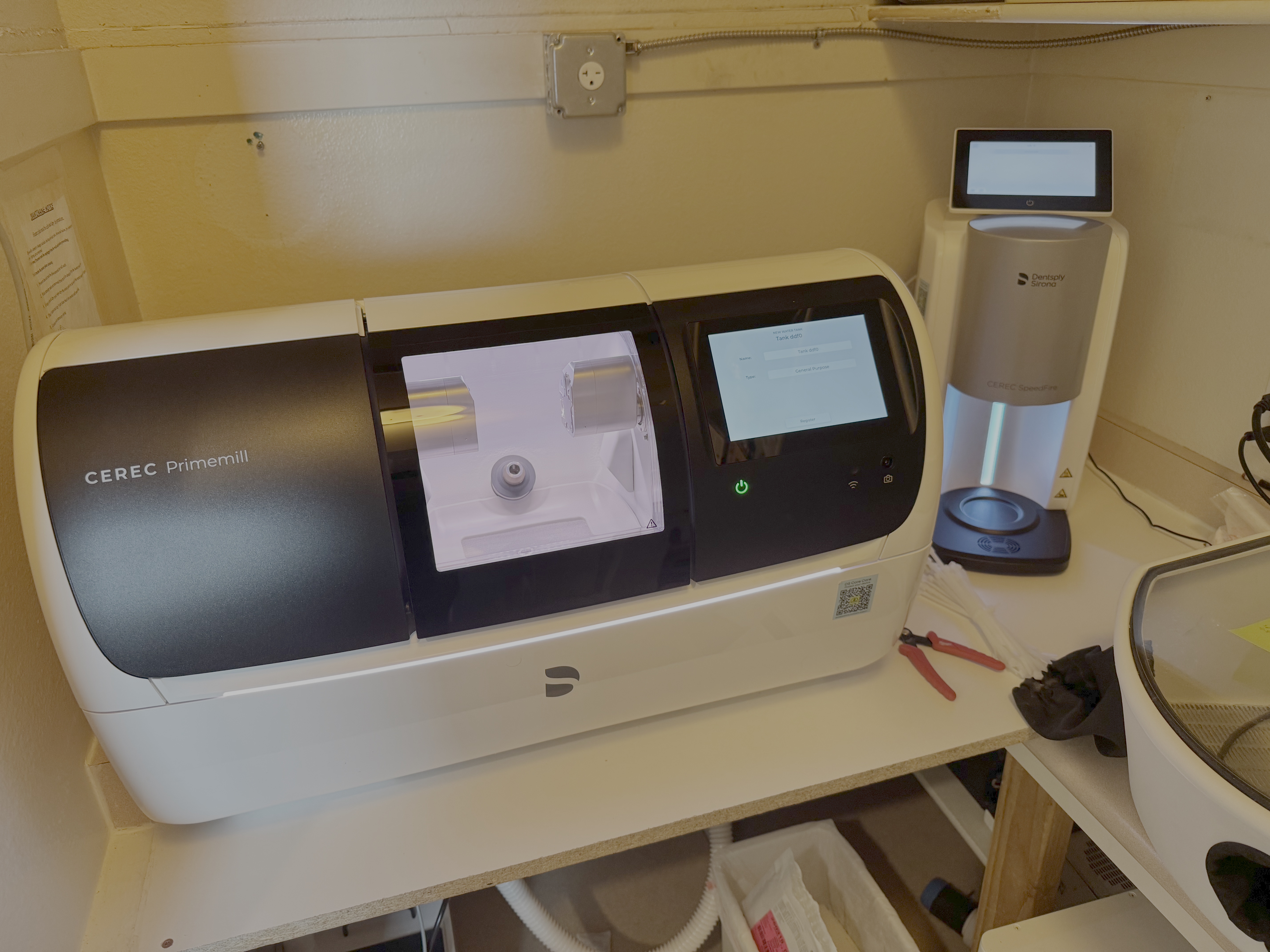 CEREC Primemill same-day crown milling machine at Korcek Dental